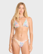 Love Crush Reversible Tie-Side Dippi Skimpy Bikini Bottoms - White Multi