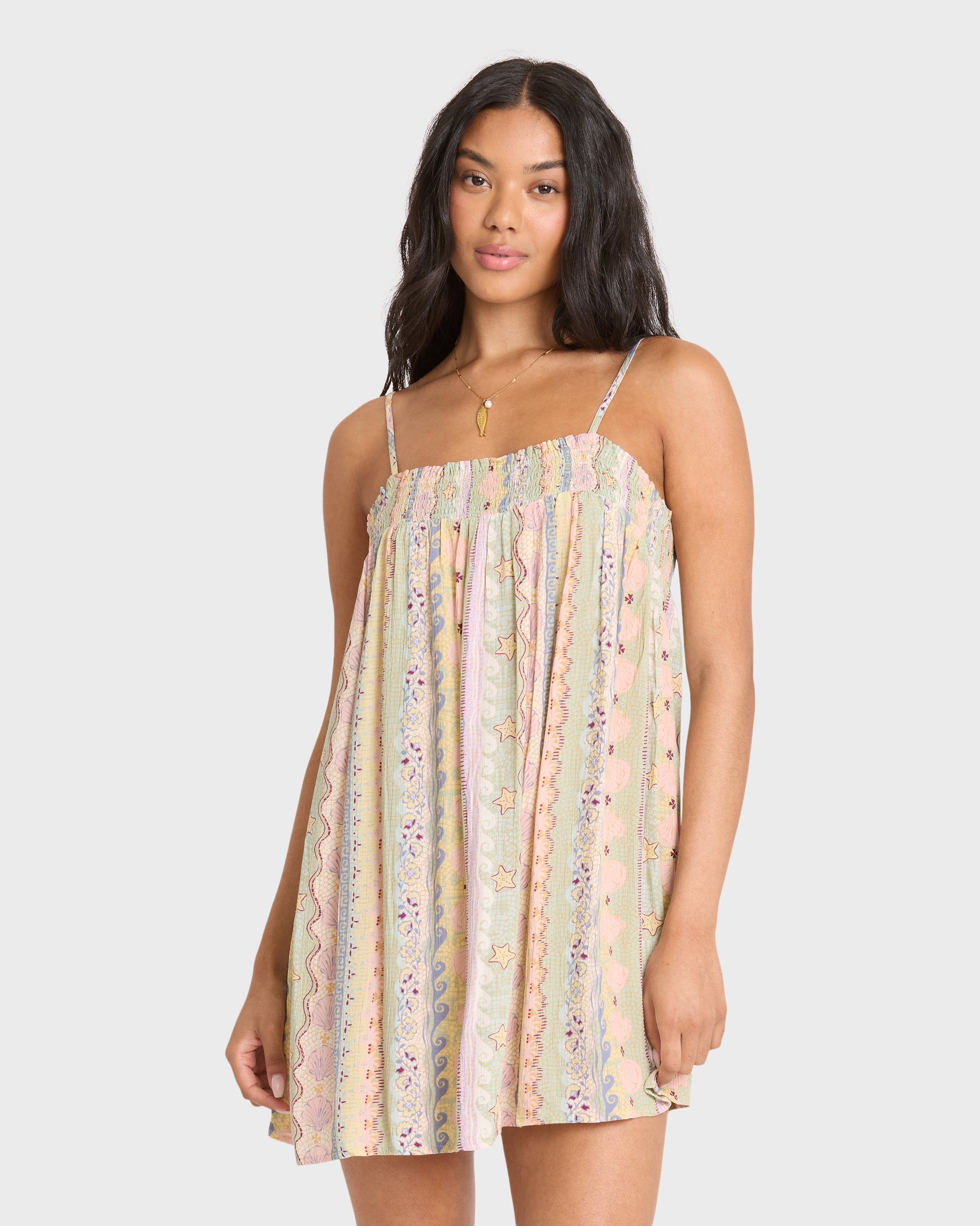 Dream Of Me Mini Dress - Smoke Green