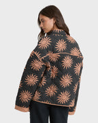 Folk Story Quilted Jacket - Black Sands