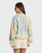 Love Crush Kendal Crewneck Sweatshirt - White Multi