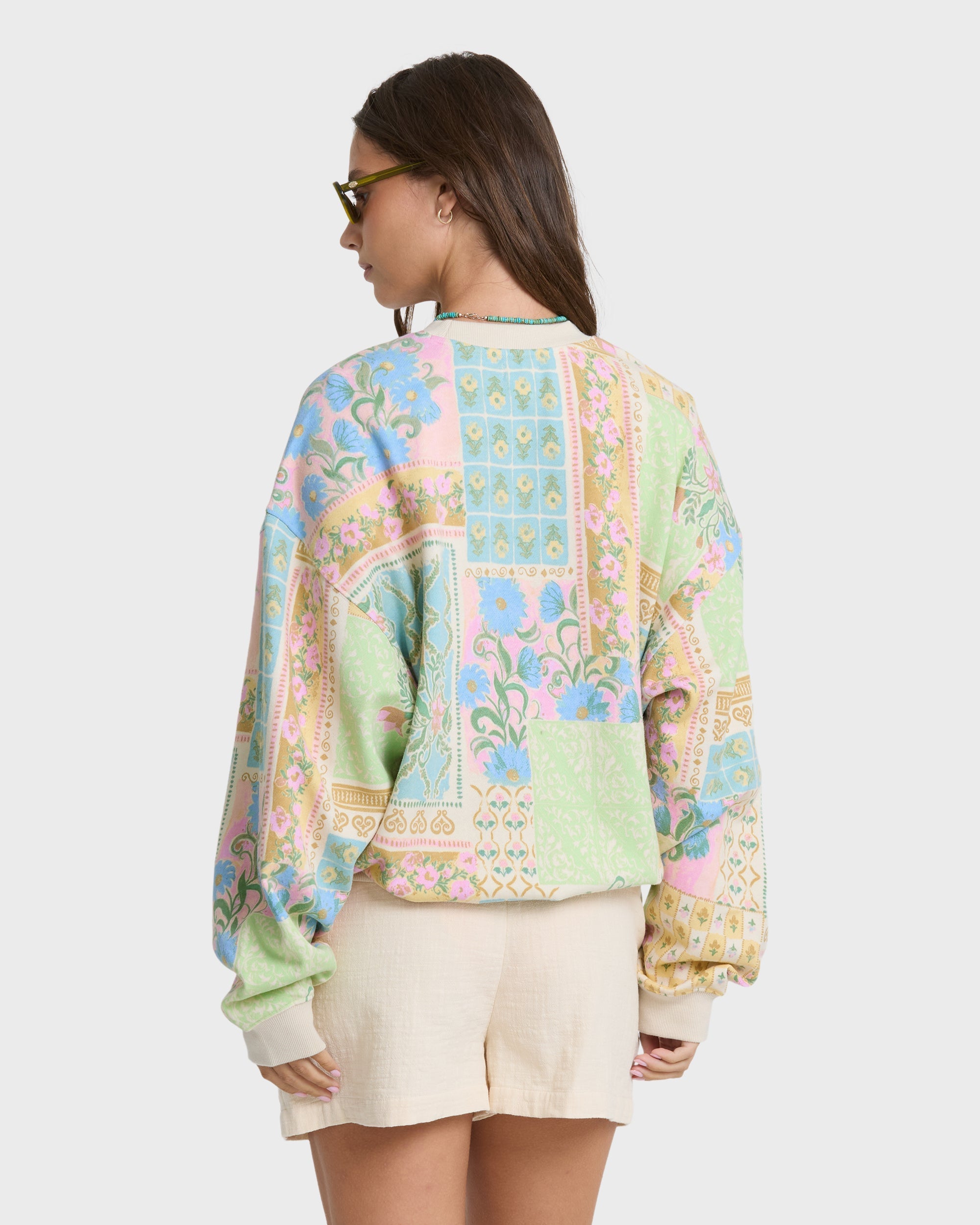 Love Crush Kendal Crewneck Sweatshirt - White Multi