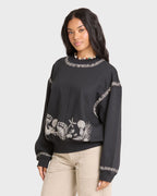 Sea Treasure Kendal Crewneck Sweatshirt - Black Sands