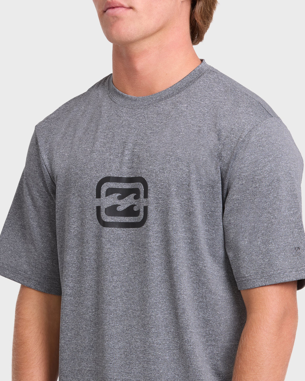 All Day Wave Loose Fit Short Sleeve Surf Tee - Light Gray Heather