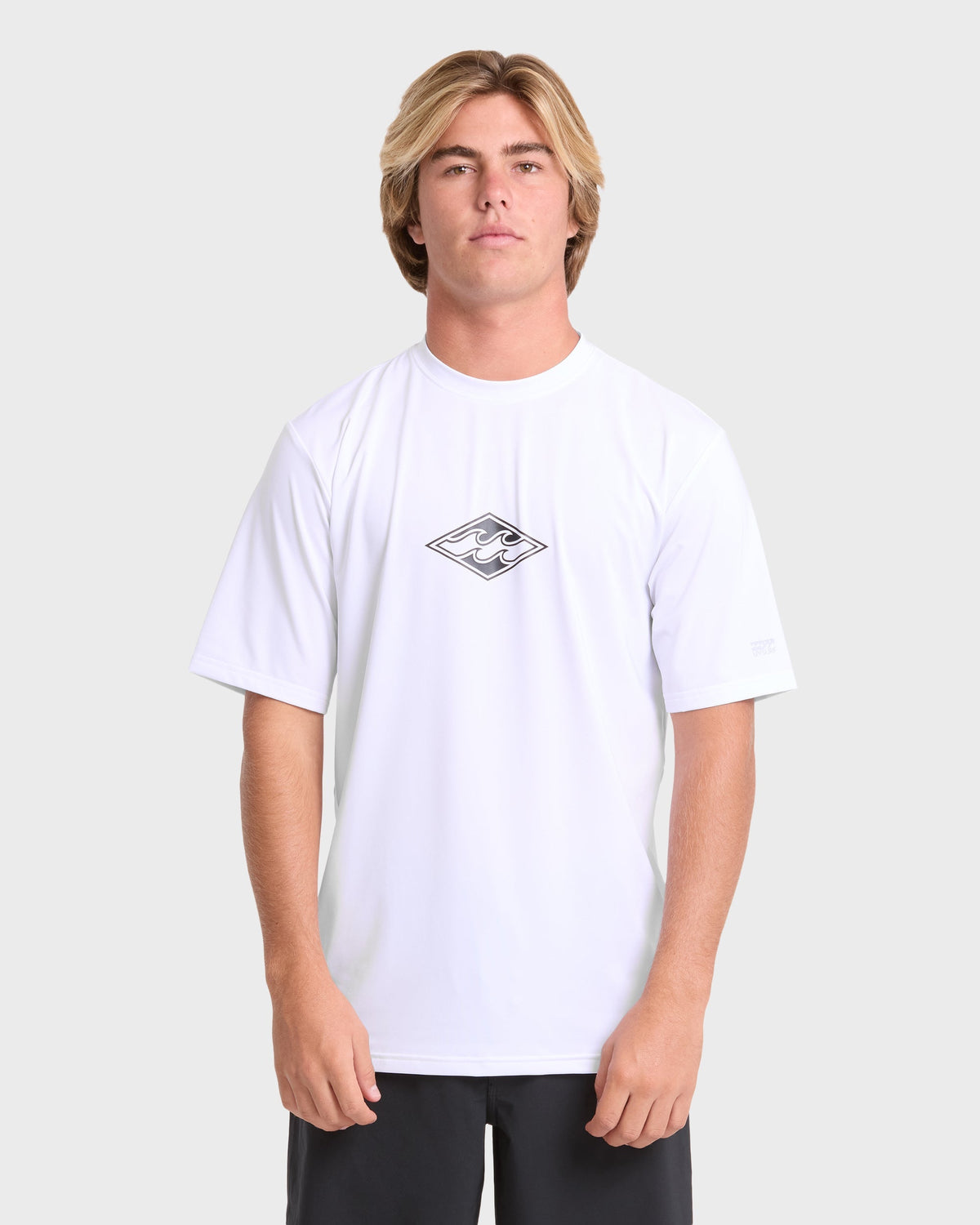 All Day Wave Loose Fit Short Sleeve Surf Tee - White