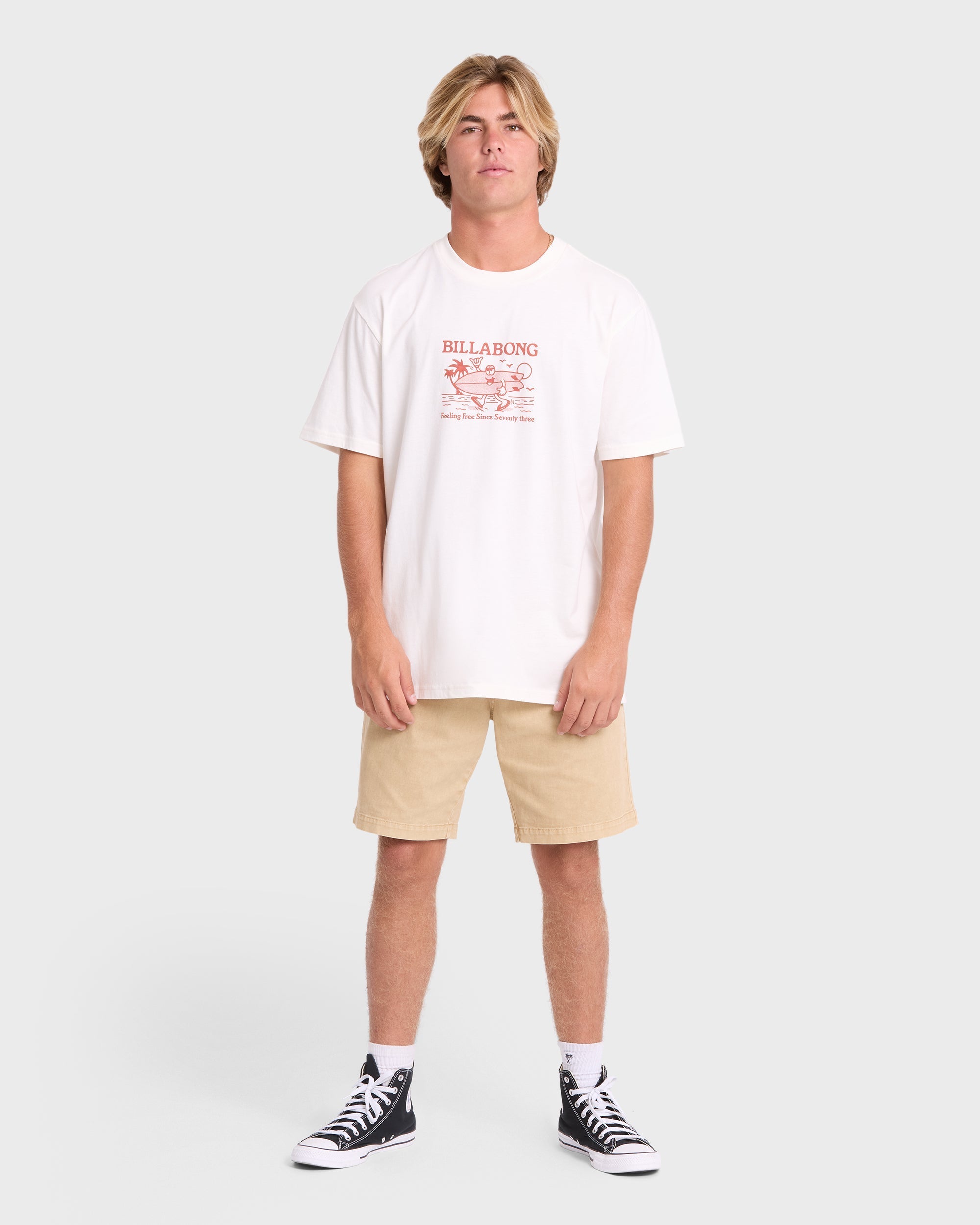 Twinny Premium Short Sleeve Knit T-Shirt - Off White