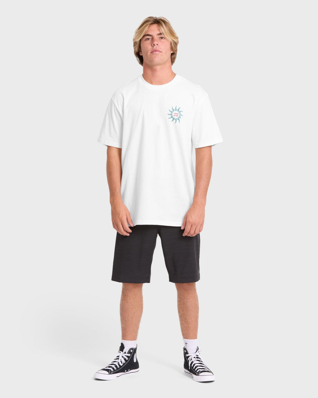 Rotation Premium Short Sleeve Knit Graphic T-Shirt - Off White