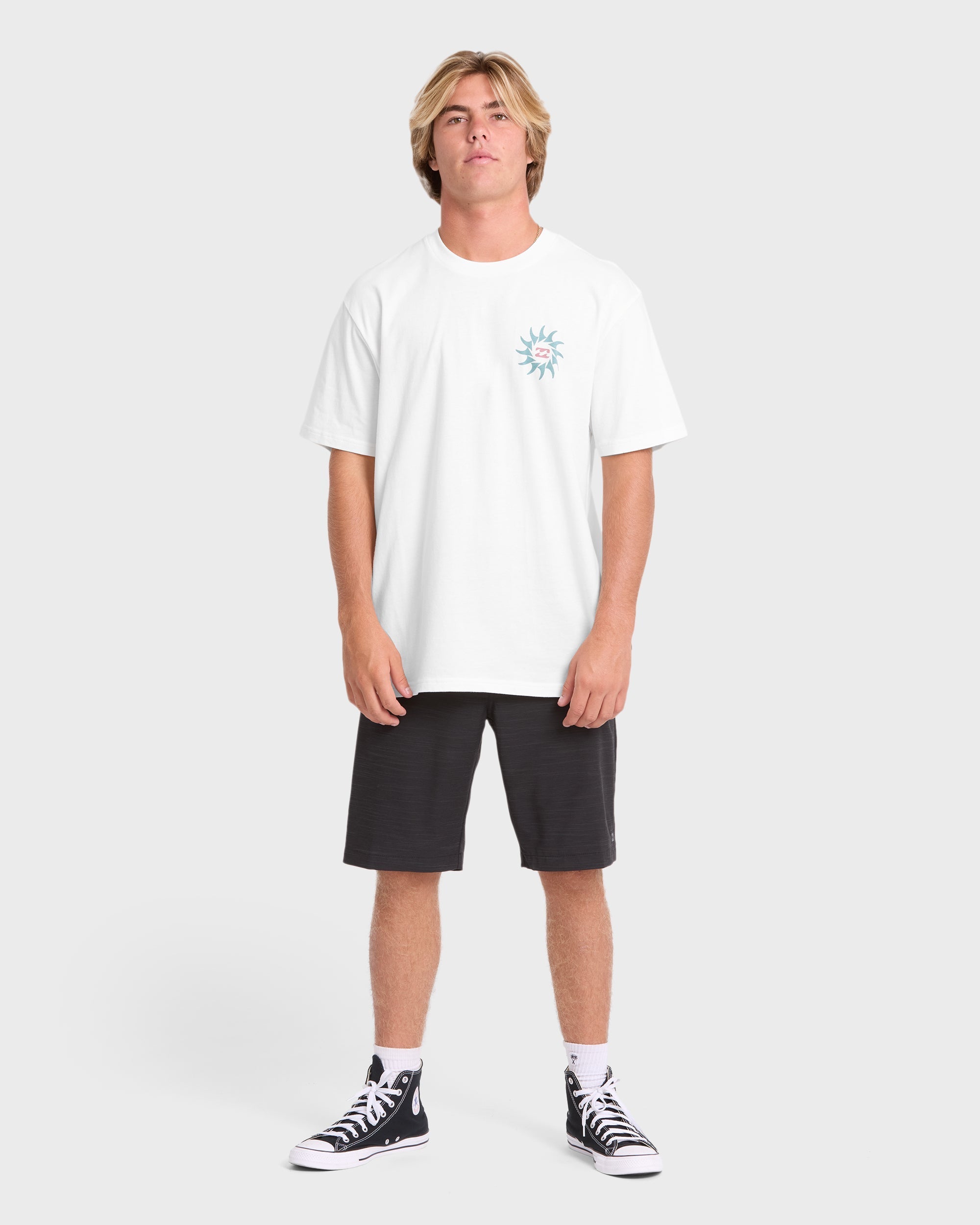 Rotation Premium Short Sleeve Knit Graphic T-Shirt - Off White