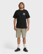 Hollow Premium Short Sleeve Knit T-Shirt - Black