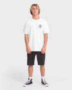 Hollow Premium Short Sleeve Knit T-Shirt - Off White