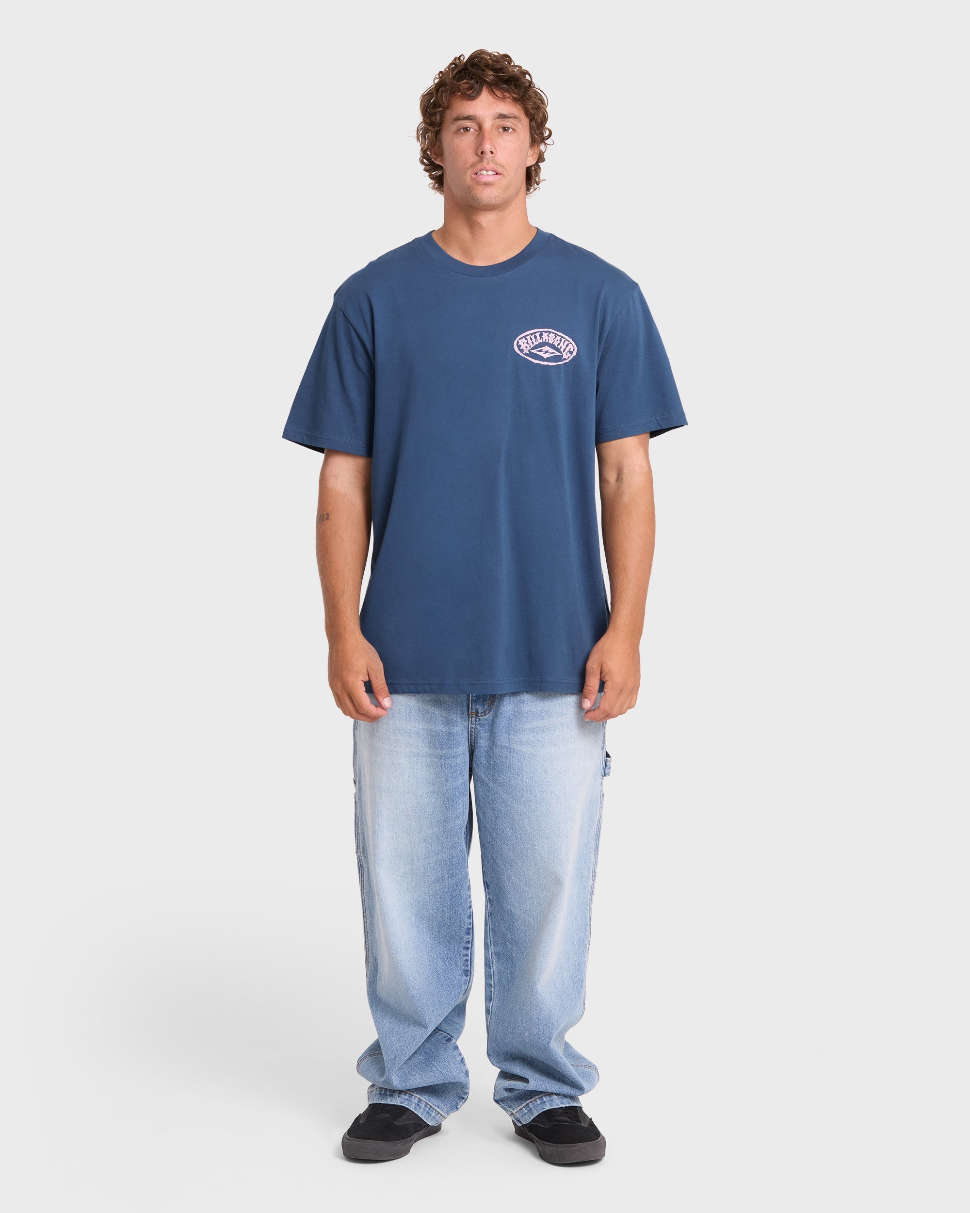 Reverse Premium Short Sleeve Cotton T-Shirt - Dark Denim