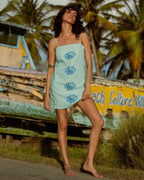Sun Rays Mini Dress - Pool Blue