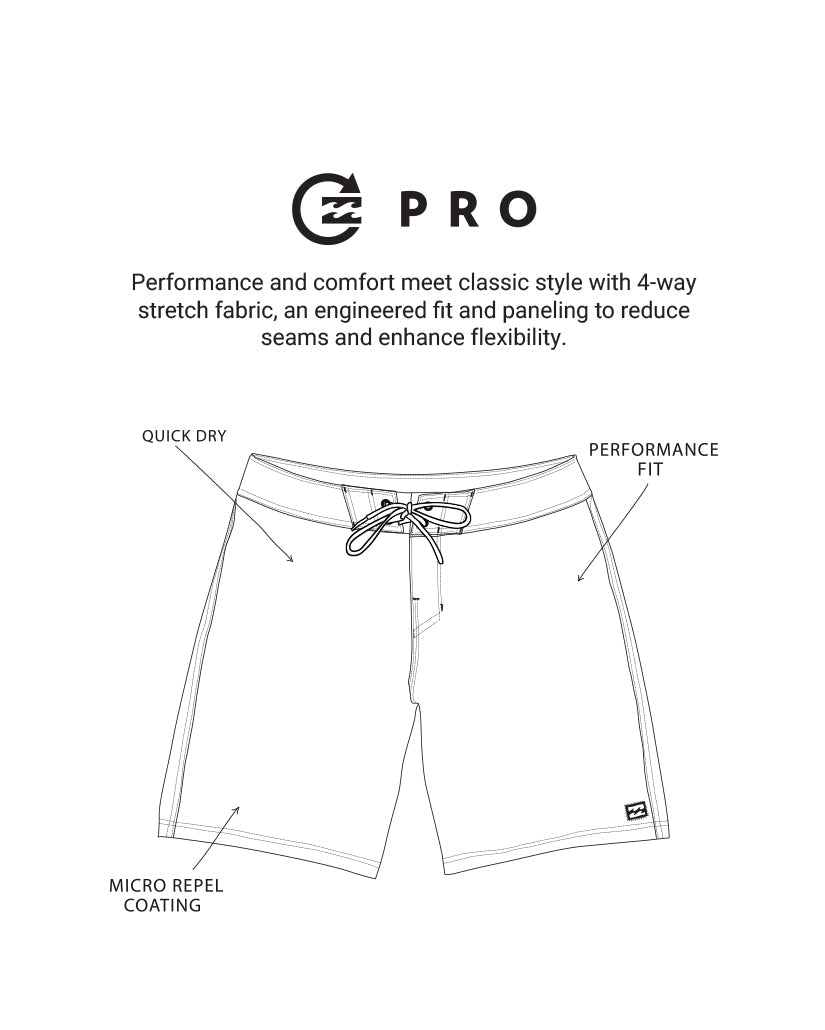 73 Pro Performance 18 Boardshorts - Dusty Pink