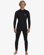 3/2mm Foil Flatlock Back Zip Wetsuit - Black