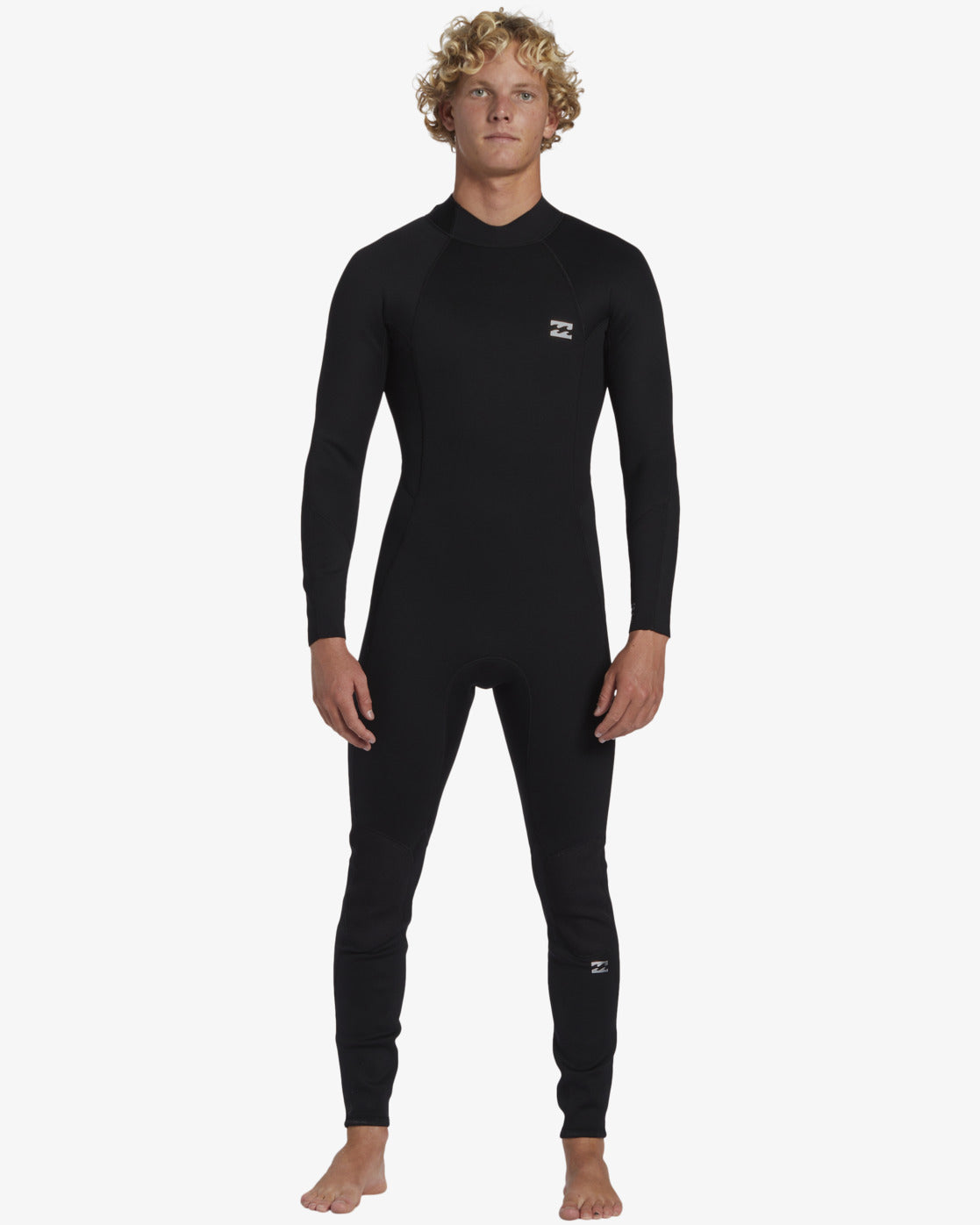 3/2mm Foil Flatlock Back Zip Wetsuit - Black